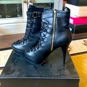JustFab - Black Leather Boots